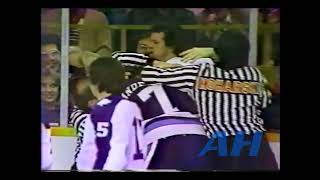 NHL Dec 26 1977 Kurt WalkerTOR v Russ AndersonPIT Toronto Maple Leafs Pittsburgh Penguins [upl. by Elleda]