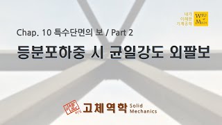 10장 특수단면의 보 part 2 등분포하중 시 균일강도 외팔보  고체역학  재료역학 [upl. by Lait]