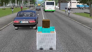 City Cart Driving  Minecraft Minecart [upl. by Cherice]