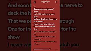 Taylor Swift  Champagne Problems Lyrics [upl. by Bigner]