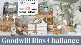 What will I turn 10 of thrifted finds at the bins into Thrift store home decor challenge [upl. by Esilenna]