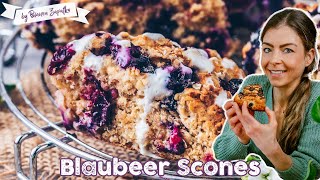 Vegane BlaubeerScones selber backen  einfach gesund amp lecker [upl. by Lanaj]