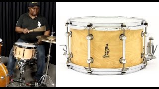 Caixa Brady Jarrah Ply Elm Rosegum 12x7quot snare sound check [upl. by Anifesoj]