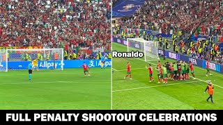 Portugal vs Slovenia 30 Full Penalty Shootout CELEBRATIONS amp REACTIONS [upl. by Crystal]