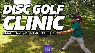 DISC GOLF CLINIC THE FUNDAMENTALS OF BACKHAND  FOREHAND  PUTTING [upl. by Fafa]