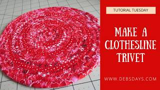 How to Make a Homemade Coiled Trivet from Scrap Fabrics  DIY Craft Project [upl. by Francoise]