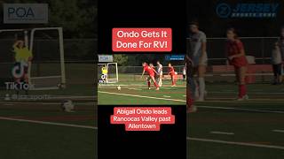 Abigail Ondo leads Rancocas Valley past Allentown soccer soccershorts [upl. by Cyndi]