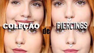 Minha Coleção de Piercings no Septo [upl. by Erlinna600]