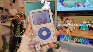 🧸Buying a modded iPod classic in 2023  55 enhanced  unboxing  customization [upl. by Puff]