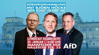 AFD Bürgerversammlung in Lutherstadt Eisleben mit Björn Höcke 20012018 [upl. by Susie]