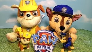 Paw Patrol Rubble and Chase Animals Toy Unboxing [upl. by Anauqed]