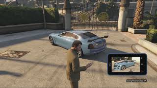 GTA V taking a picture of Albany Alpha Epsilon Sports car [upl. by Nalo]