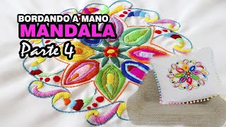 4 COMO BORDAR MANDALAS A MANO EN PUNTADA RELLENO ESTILO MEXICANO 💞 Mi mami bordando tus cojines [upl. by Neeron]