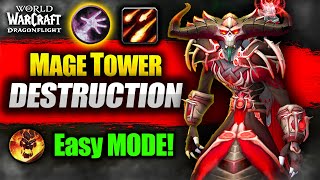 Destruction Warlock Mage Tower Guide  Easy Mode  WoW Dragonflight 1026 BOOST [upl. by Wakefield]