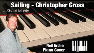 Sailing  Christopher Cross  Piano Cover  Sheet Music [upl. by Oralia]