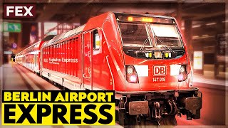 Berlin Hauptbahnhof to Berlin BER Airport with Flughafen express FEX [upl. by Naegem]