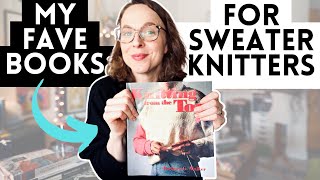 4 MUSTHAVE Books for Sweater Knitters 📚 knittingpodcast [upl. by Allianora246]