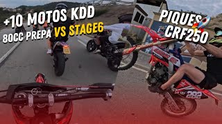 KDD 49cc SE LIA 😈CRF 250 vs 77 STAGE 6 WHEELIES PIQUES Y MÁS 🔥 [upl. by Bee524]