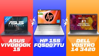 Asus Vivobook 15 vs HP 15s vs Dell Vostro  Intel Core i3 12th Gen Laptop  i31220P vs i31215U [upl. by Alliuqet]