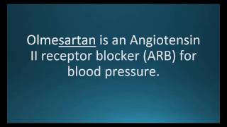 How to pronounce olmesartan Benicar Memorizing Pharmacology Flashcard [upl. by Ahsehyt]