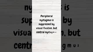 Peripheral vs Central Nystagmus  MRCP revision  shorts nystagmus vertigo neurology ataxia [upl. by Nellad]