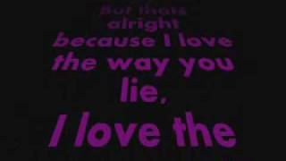 Eminem Feat Rihanna  Love the way you lie lyrics [upl. by Nyliak823]