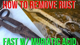 How to Remove Rust with Muriatic Acid Hydrochloric Faster Than Vinegar [upl. by Elleiram]