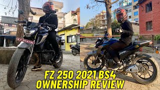 Yamaha FZ 250 One Year Plus Ownership Review ❤ BS4 2021 Model 🔥 [upl. by Brower]