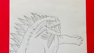 How to draw Godzilla Evolved  Godzilla x Kong the New Empire [upl. by Elenaj]