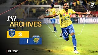 ISL Archives  Kerala Blasters FC 31 Chennaiyin FC [upl. by Refennej436]