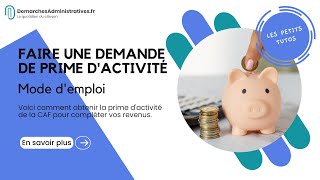 TUTO  Faire une demande de prime dactivité [upl. by Leahpar275]