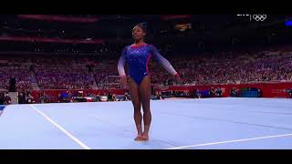 Simone Biles floor routine 2021 Tokyo Olympic trials [upl. by Airalednac]