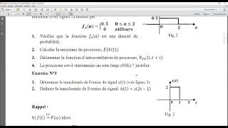 examen théorie du signal université de Ghilizane 2024 L2S4 [upl. by Cordell361]