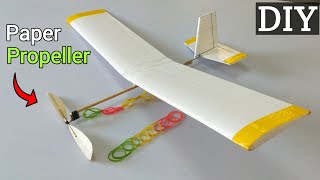 Make a rubber band powered plane with airfoil wing howtomake plane diy [upl. by Yenobe773]