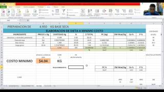 Manejo de solver para dietas balanceadas [upl. by Giule]