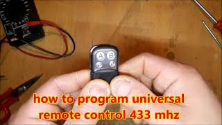 ⚡how to program a 433 mhz universal remote control [upl. by Dalenna765]