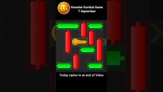 Hamster Kombat 7 september Key video and cipher hamstergame hamsterkombatdailycipher [upl. by Alrep]