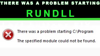 There was a problem starting RUNDLL Windows 10 [upl. by Fredrick54]