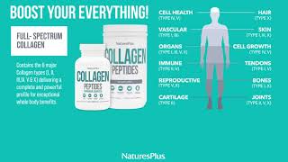 NaturesPlus Collagen Peptides 6 types of collagen [upl. by Naawaj140]