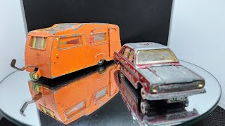 Diecast Restoration Dinky Toys Double vauxhall 101 no151 196668 caravan no188196163 [upl. by Eibbed]