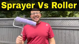 Paint Sprayer VS RollerWhich One Is Faster And Better [upl. by Atnauqahs]