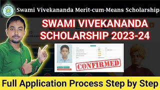 Swami Vivekananda Scholarship 202324 Application Full Process Step By Step For College University [upl. by Elery]