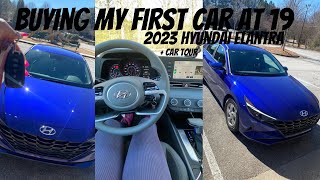 buying my first car at 19  CAR TOUR  2023 Hyundai Elantra [upl. by Yssis]