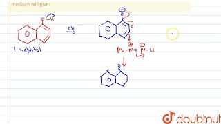 Coupling of benzene diazonium chloride with 1naphthol in alkaline medium will give  12  JEE [upl. by Mastic983]