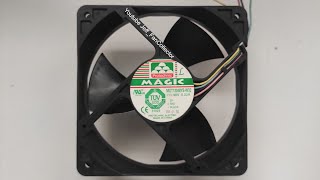 Mid 2008s Protechnic Magic Fan MGT12048YBW32 48V 022A 4500rpm 12032 4wire DBB Made In China [upl. by Mal966]