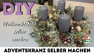 Das ist mein ADVENTSKRANZ 2024  ADVENTSKRANZ einfach selber machen [upl. by Nahtnhoj]