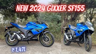 New 2024 Gixxer SF155 BS7 Review🔥  Suzuki Gixxer SF155 [upl. by Leandro]