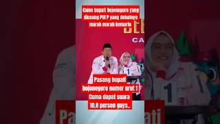 Calon bupati Bojonegoro yg di usung PDI kalau telak cuma dapat 10 persen viralvideoberitaterkini [upl. by Eelrahs347]