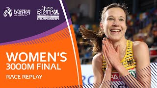 Hanna Klein seals gold  Womens 3000m Final  Full Race Replay  Istanbul 2023 [upl. by Llertnom]