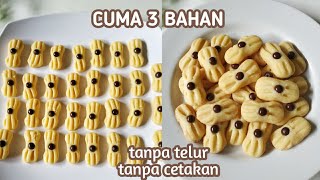 CUMA 3 BAHAN JADI KUE KERING LEBARAN ENAK DAN MUDAH TANPA OVEN  TAKARAN SENDOK [upl. by Bertine605]